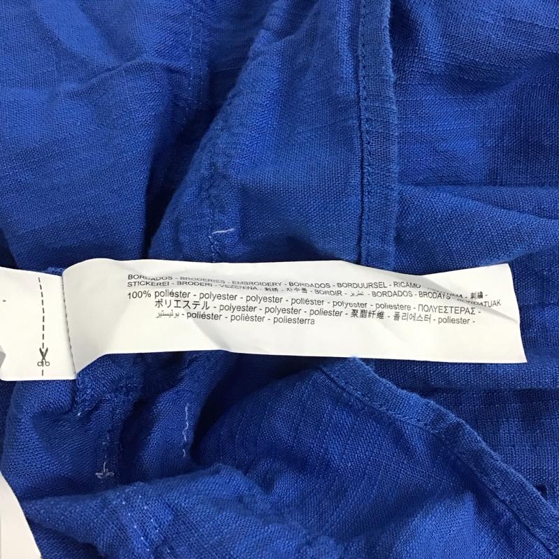 ザラ ZARA ワンピース ロングスカート 半袖ロングワンピース フレアスカート Vネック S 刺繍 青 / ブルー /  レディース USED 古着 中古 10149087