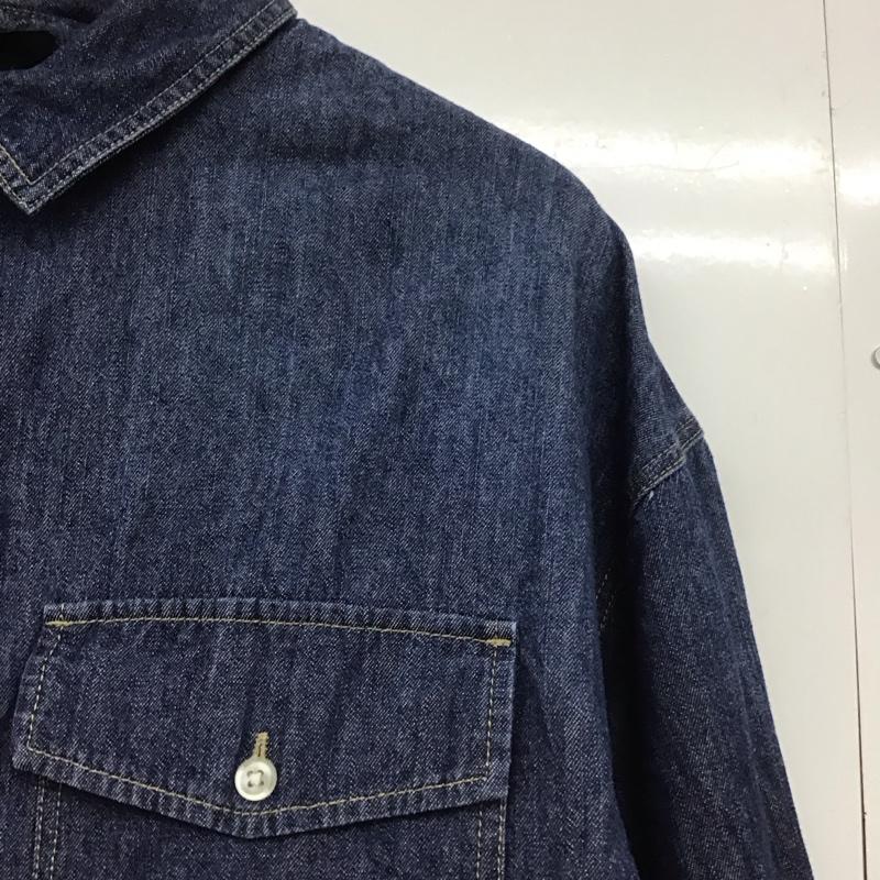 ナノユニバース nano・universe シャツ、ブラウス 長袖 673-1120016 FREE 無地 青 / ブルー /  レディース USED 古着 中古 10149089