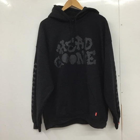 ヘッドグーニー HEADGOONIE パーカー 長袖 長袖パーカー プルオーバーパーカー スウェット XL ロゴ、文字 黒 / ブラック /  メンズ USED 古着 中古 10149104