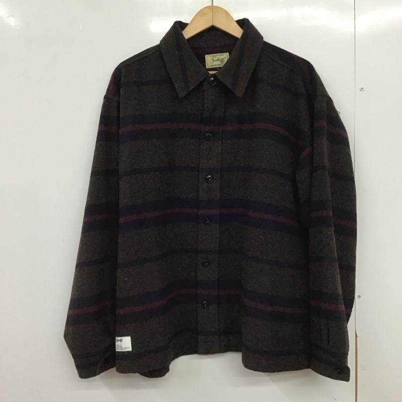 ショット schott シャツ、ブラウス 長袖 長袖シャツ ボーダーシャツ カラーシャツ 厚手 L ボーダー柄 マルチカラー / マルチカラー /  メンズ USED 古着 中古 10149109