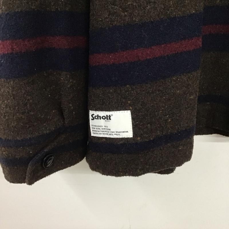 ショット schott シャツ、ブラウス 長袖 長袖シャツ ボーダーシャツ カラーシャツ 厚手 L ボーダー柄 マルチカラー / マルチカラー /  メンズ USED 古着 中古 10149109