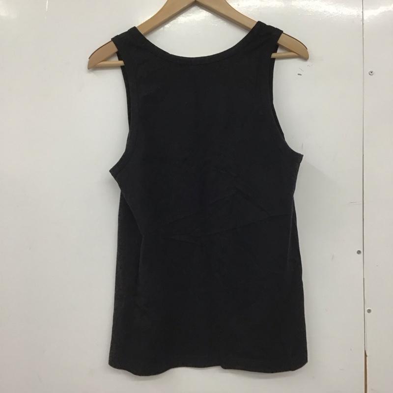 デンハム DENHAM タンクトップ タンクトップ タンクトップ ノースリーブカットソー クルーネック L プリント 黒 / ブラック /  メンズ USED 古着 中古 10149123
