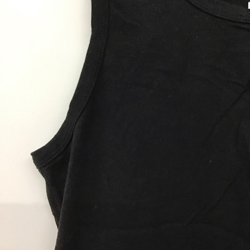 デンハム DENHAM タンクトップ タンクトップ タンクトップ ノースリーブカットソー クルーネック L プリント 黒 / ブラック /  メンズ USED 古着 中古 10149123