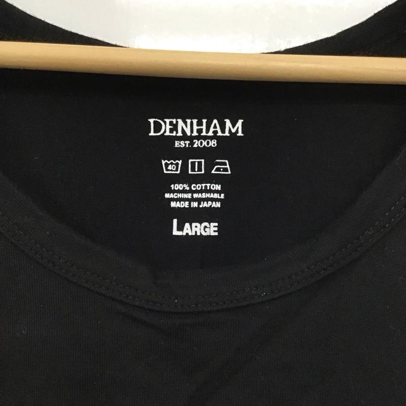 デンハム DENHAM タンクトップ タンクトップ タンクトップ ノースリーブカットソー クルーネック L プリント 黒 / ブラック /  メンズ USED 古着 中古 10149123