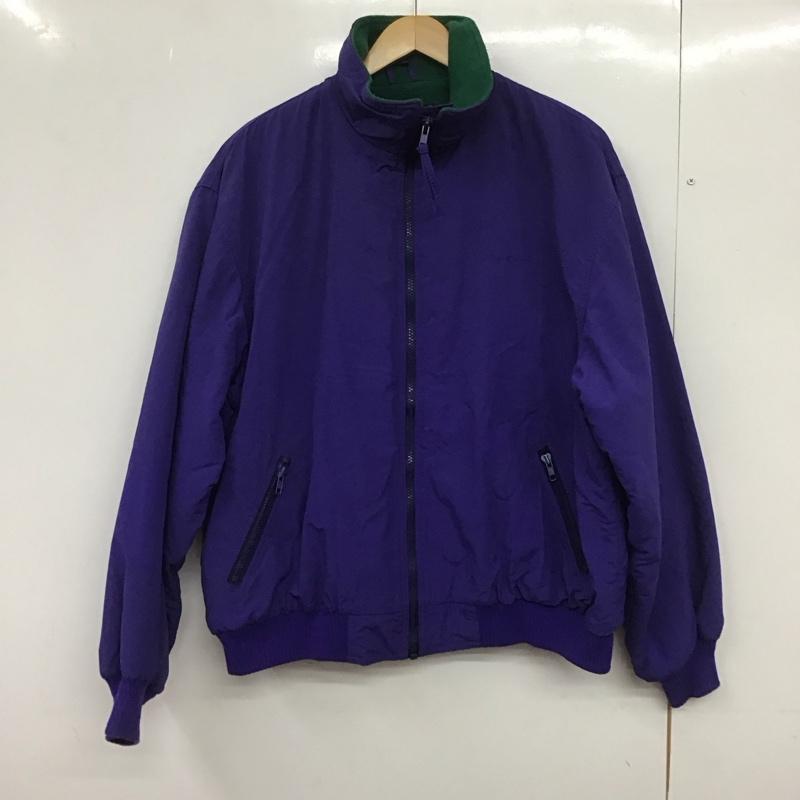 エディーバウアー Eddie Bauer ジャケット、上着 ジャンパー、ブルゾン ジップアップジャケット ナイロンジャケット アウター 80s 黒タグ XL ロゴ、文字 紫 / パープル /  レディース USED 古着 中古 10149132
