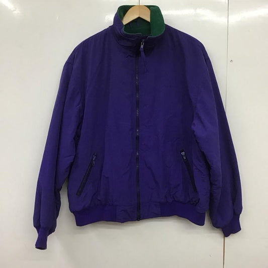 エディーバウアー Eddie Bauer ジャケット、上着 ジャンパー、ブルゾン ジップアップジャケット ナイロンジャケット アウター 80s 黒タグ XL ロゴ、文字 紫 / パープル /  レディース USED 古着 中古 10149132