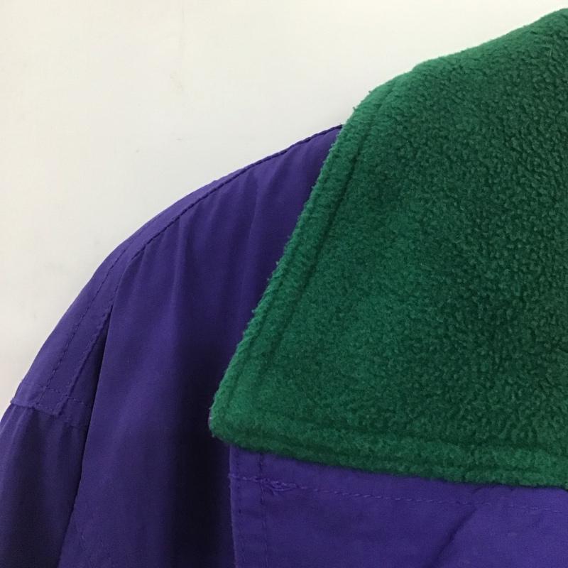 エディーバウアー Eddie Bauer ジャケット、上着 ジャンパー、ブルゾン ジップアップジャケット ナイロンジャケット アウター 80s 黒タグ XL ロゴ、文字 紫 / パープル /  レディース USED 古着 中古 10149132