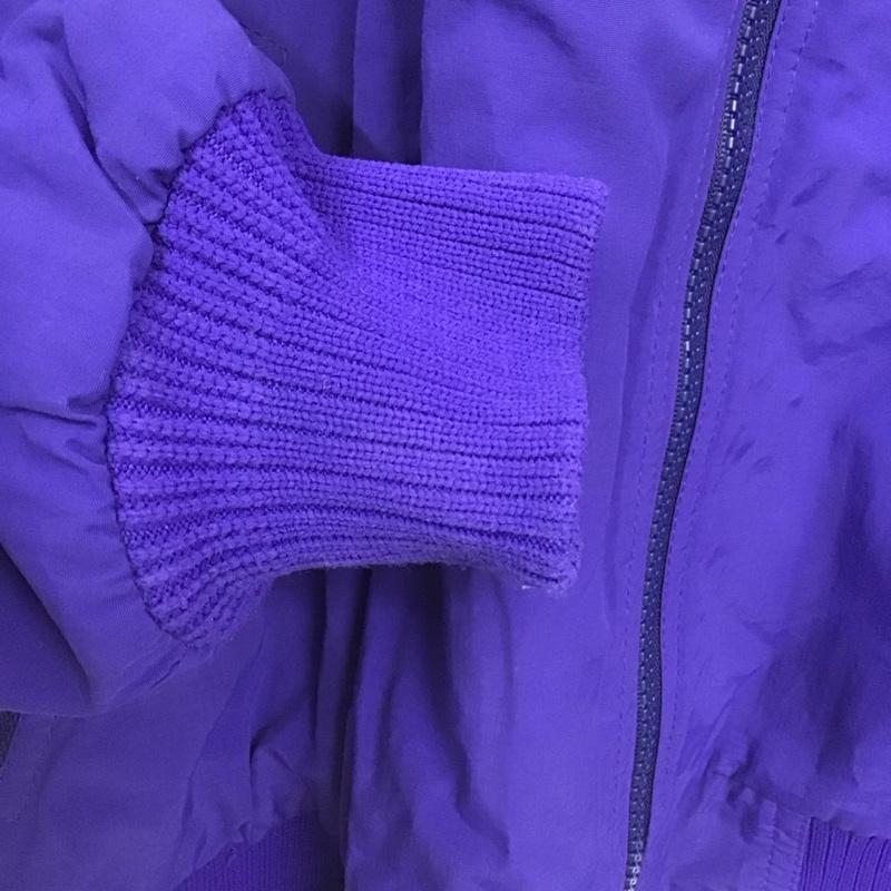 エディーバウアー Eddie Bauer ジャケット、上着 ジャンパー、ブルゾン ジップアップジャケット ナイロンジャケット アウター 80s 黒タグ XL ロゴ、文字 紫 / パープル /  レディース USED 古着 中古 10149132