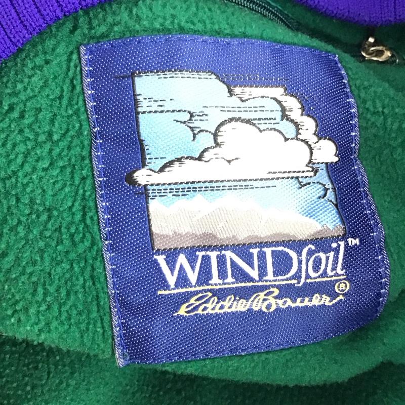 エディーバウアー Eddie Bauer ジャケット、上着 ジャンパー、ブルゾン ジップアップジャケット ナイロンジャケット アウター 80s 黒タグ XL ロゴ、文字 紫 / パープル /  レディース USED 古着 中古 10149132