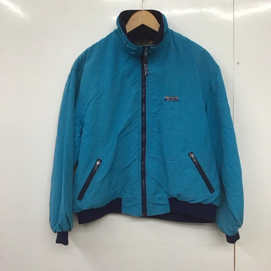 エディーバウアー Eddie Bauer ジャケット、上着 ジャンパー、ブルゾン ジップアップジャケット ナイロンジャケット アウター 80s 黒タグ XL ロゴ、文字 青 / ブルー /  レディース USED 古着 中古 10149133