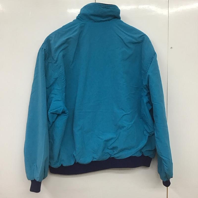 エディーバウアー Eddie Bauer ジャケット、上着 ジャンパー、ブルゾン ジップアップジャケット ナイロンジャケット アウター 80s 黒タグ XL ロゴ、文字 青 / ブルー /  レディース USED 古着 中古 10149133