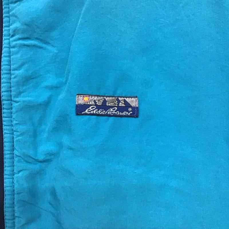 エディーバウアー Eddie Bauer ジャケット、上着 ジャンパー、ブルゾン ジップアップジャケット ナイロンジャケット アウター 80s 黒タグ XL ロゴ、文字 青 / ブルー /  レディース USED 古着 中古 10149133