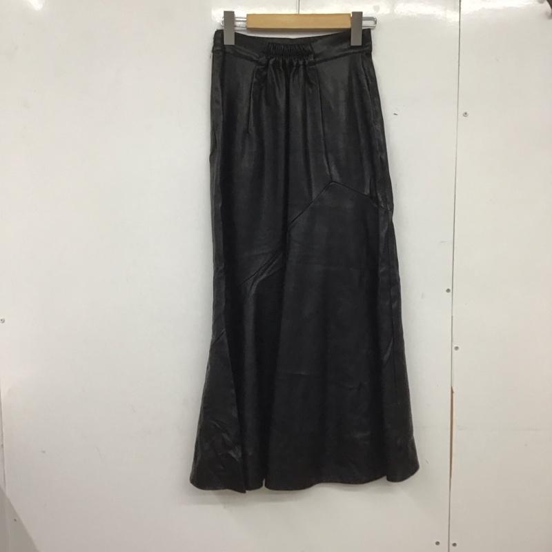 アズールバイマウジー AZUL BY MOUSSY スカート ロングスカート 250FAC31-166G FAUX LEATHER MERMAID SK S 無地 黒 / ブラック /  レディース USED 古着 中古 10149134