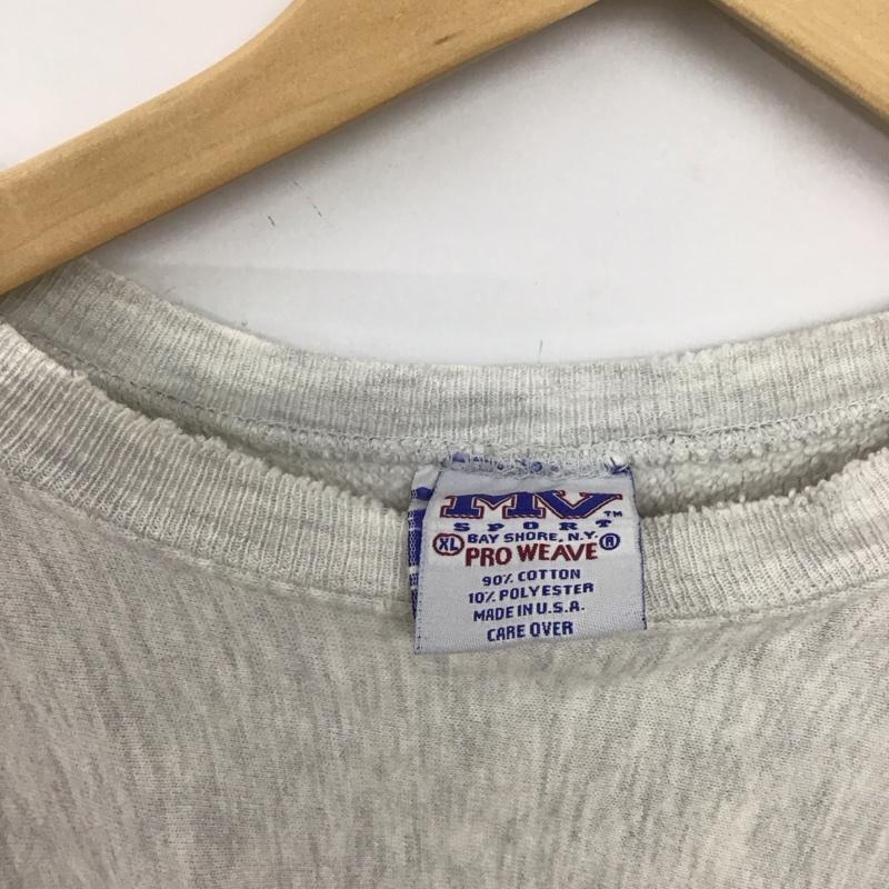 古着 USED トレーナー 長袖 長袖トレーナー スウェット クルーネック プルオーバー 90s XL ロゴ、文字 灰 / グレー /  メンズ USED 古着 中古 10149135
