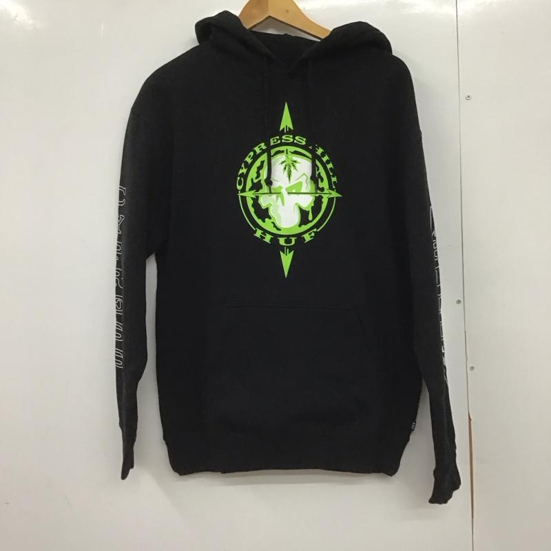 ハフ HUF パーカー 長袖 長袖パーカー プルオーバーパーカー スウェット cypresshill M プリント 黒 / ブラック /  メンズ USED 古着 中古 10149137