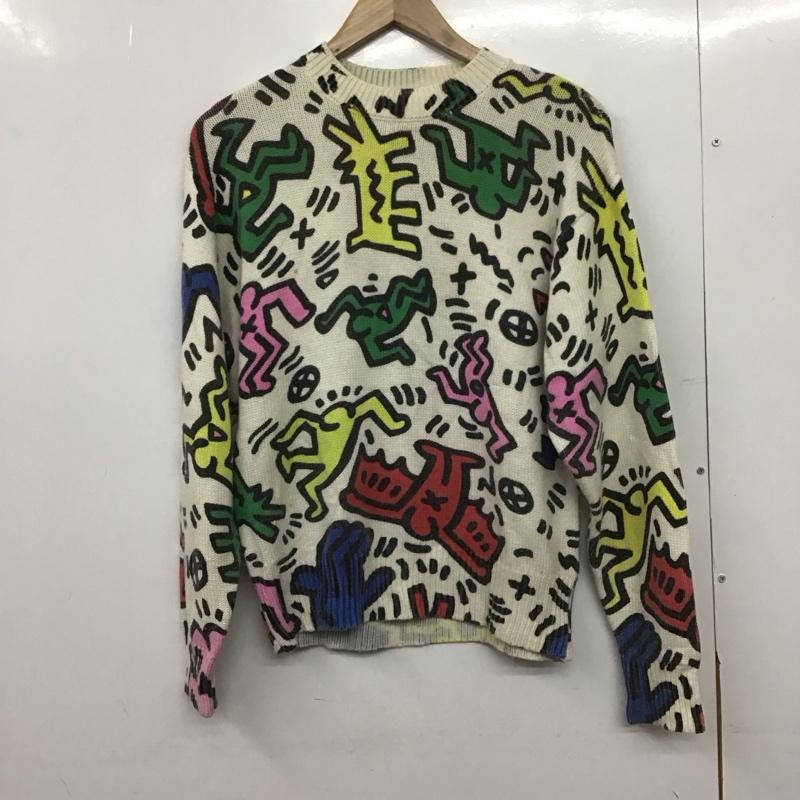 ジョイリッチ JOYRICH ニット、セーター 長袖 長袖ニットカットソー クルーネック セーター キースへリンス XS プリント マルチカラー / マルチカラー /  メンズ USED 古着 中古 10149144