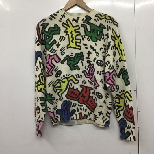 ジョイリッチ JOYRICH ニット、セーター 長袖 長袖ニットカットソー クルーネック セーター キースへリンス XS プリント マルチカラー / マルチカラー /  メンズ USED 古着 中古 10149144