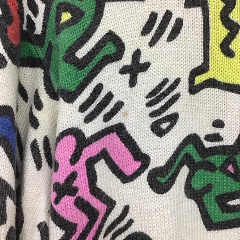 ジョイリッチ JOYRICH ニット、セーター 長袖 長袖ニットカットソー クルーネック セーター キースへリンス XS プリント マルチカラー / マルチカラー /  メンズ USED 古着 中古 10149144