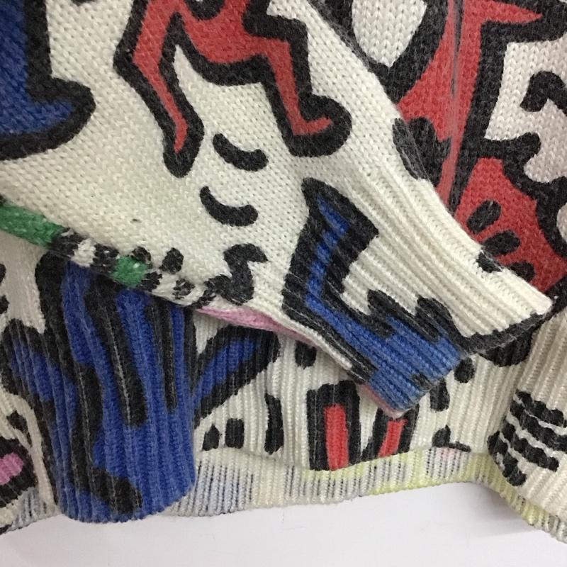 ジョイリッチ JOYRICH ニット、セーター 長袖 長袖ニットカットソー クルーネック セーター キースへリンス XS プリント マルチカラー / マルチカラー /  メンズ USED 古着 中古 10149144