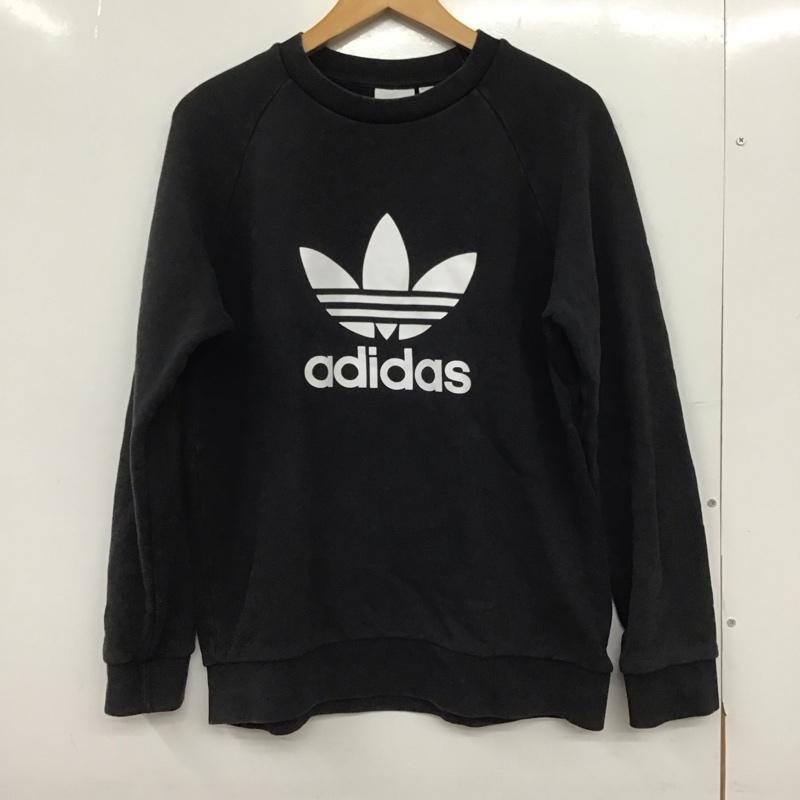 アディダス adidas トレーナー 長袖 cw1235 長袖トレーナー スウェット M プリント ダークグレー / ダークグレー /  メンズ USED 古着 中古 10149151