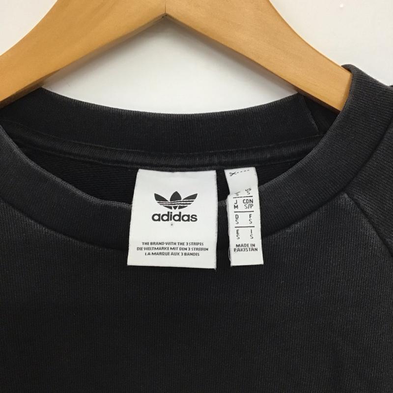 アディダス adidas トレーナー 長袖 cw1235 長袖トレーナー スウェット M プリント ダークグレー / ダークグレー /  メンズ USED 古着 中古 10149151