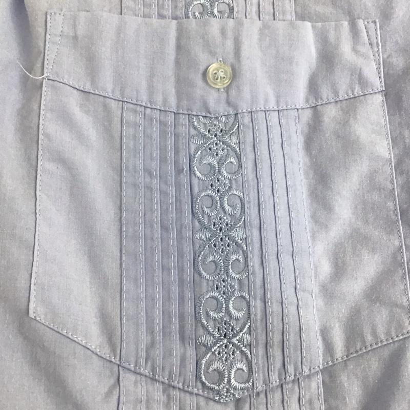 古着 USED シャツ、ブラウス 長袖 長袖シャツ 刺繡シャツ カラーシャツ キューバシャツ 刺繍 水色 / ライトブルー /  メンズ USED 古着 中古 10149169