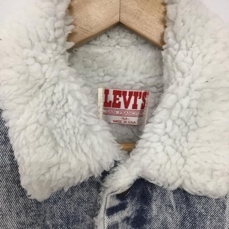 リーバイス Levi s ジャケット、上着 ジャンパー、ブルゾン デニムジャケット Gジャン アウター カジュアルジャケット 裏地ボア 80s M 無地 インディゴ / インディゴ /  メンズ USED 古着 中古 10149181