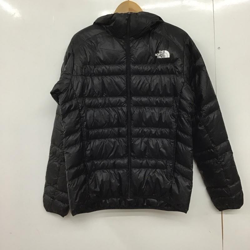 ザノースフェイス THE NORTH FACE ジャケット、上着 ジャンパー、ブルゾン nd92334 ライトヒートフーディー ダウンジャケット M ロゴ、文字 黒 / ブラック /  メンズ USED 古着 中古 10149182