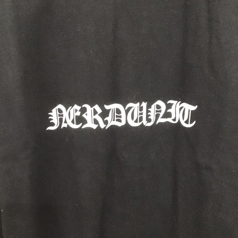 ナードユニット NERDUNIT カットソー 長袖 長袖カットソー プリントカットソー クルーネック L ロゴ、文字 黒 / ブラック /  メンズ USED 古着 中古 10149204
