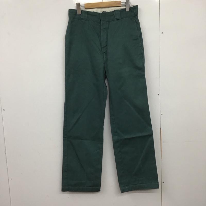 ディッキーズ Dickies パンツ ワークパンツ、ペインターパンツ ワークパンツ ワイドパンツ カジュアルパンツ 30インチ ロゴ、文字 緑 / グリーン /  メンズ USED 古着 中古 10149210