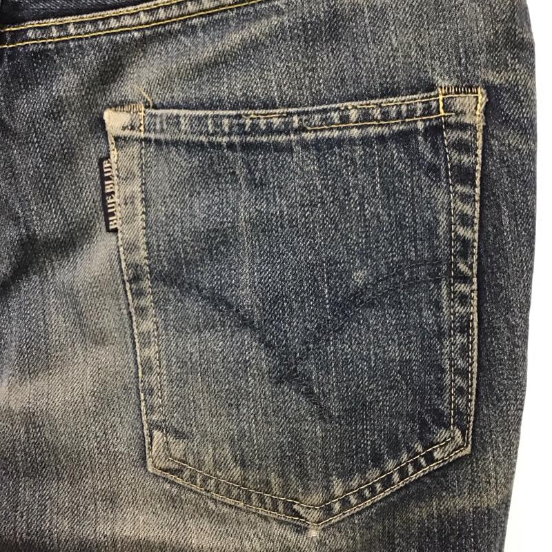 ブルーブルー BLUE BLUE パンツ デニム、ジーンズ デニムパンツ スリムパンツ カジュアルパンツ 30インチ ロゴ、文字 インディゴ / インディゴ /  メンズ USED 古着 中古 10149212