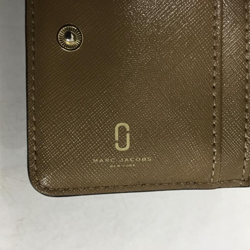 マークジェイコブス MARCJACOBS 財布 二つ折り M0013360 980 L字ファスナー ワンポイント 黒 / ブラック / X 桃 / ピンク /  レディース USED 古着 中古 10149237