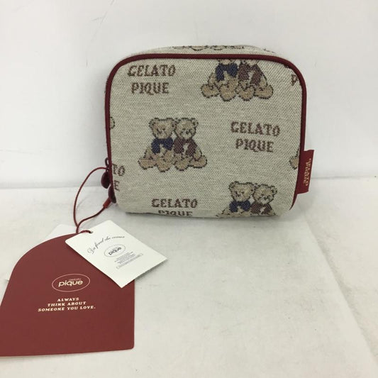 ジェラートピケ gelato pique ポーチ ポーチ PWGB235638 ジャカード織り くま 総柄 マルチカラー / マルチカラー /  レディース USED 古着 中古 10149238