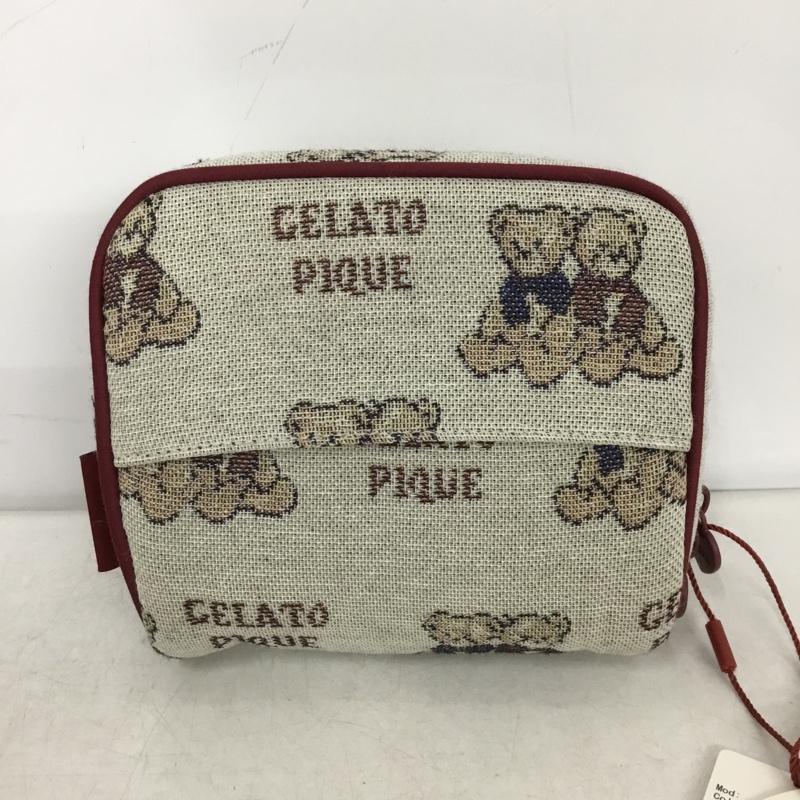 ジェラートピケ gelato pique ポーチ ポーチ PWGB235638 ジャカード織り くま 総柄 マルチカラー / マルチカラー /  レディース USED 古着 中古 10149238