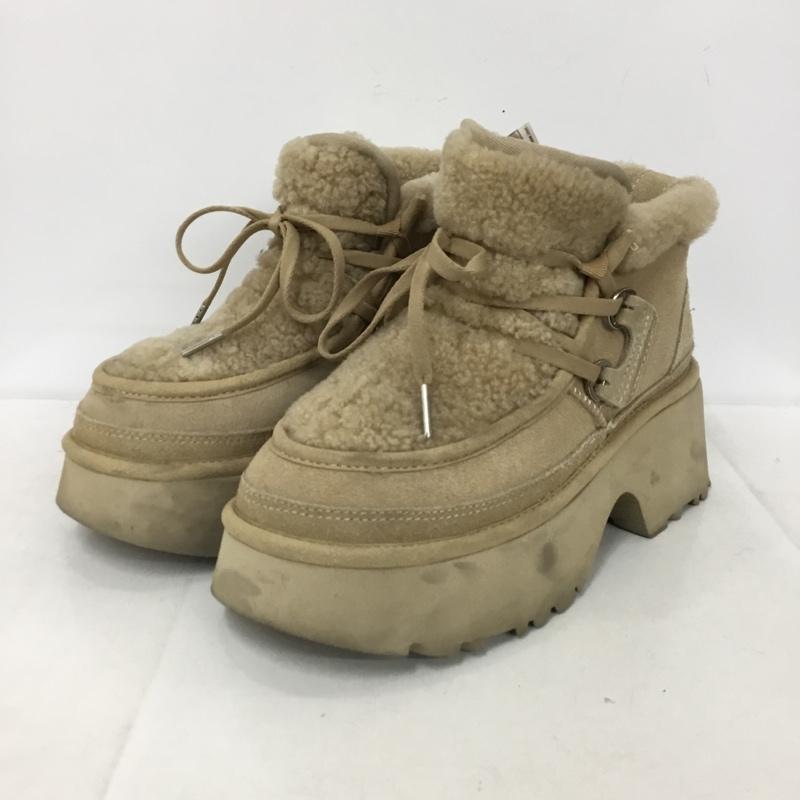 アグ UGG スニーカー スニーカー 1167772 クラシック ニューハイツ レースアップ 26cm 26.0cm ロゴ、文字 ベージュ / ベージュ /  レディース USED 古着 中古 10149252