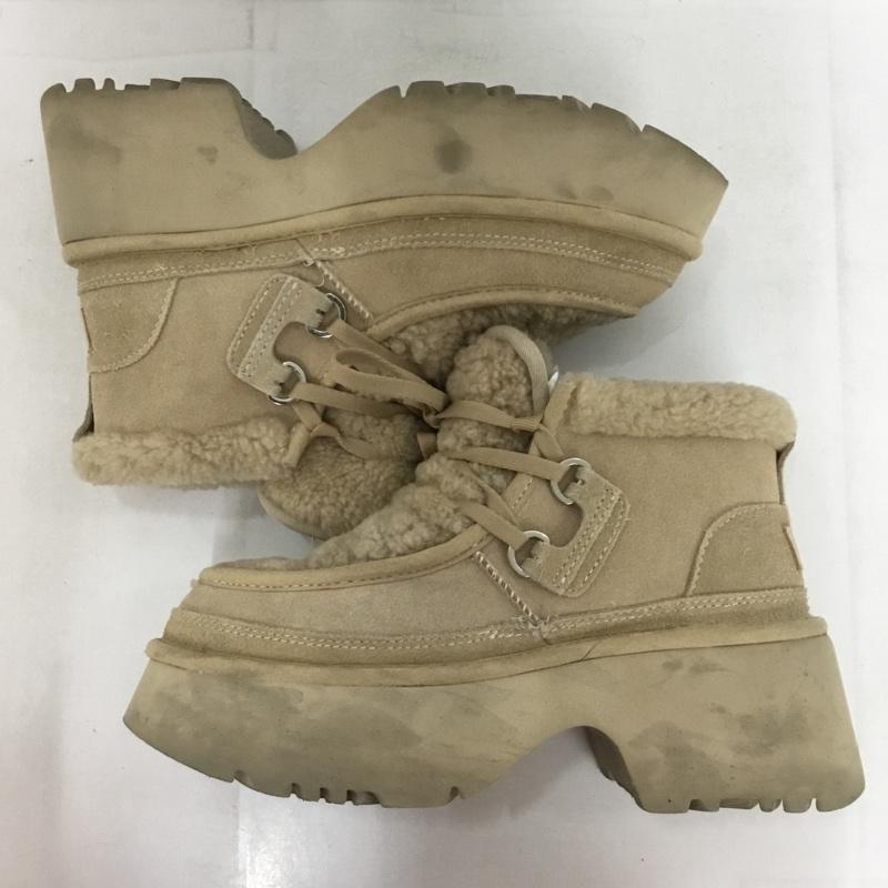 アグ UGG スニーカー スニーカー 1167772 クラシック ニューハイツ レースアップ 26cm 26.0cm ロゴ、文字 ベージュ / ベージュ /  レディース USED 古着 中古 10149252