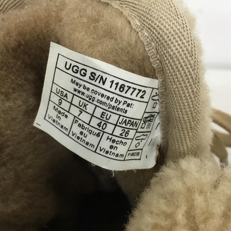 アグ UGG スニーカー スニーカー 1167772 クラシック ニューハイツ レースアップ 26cm 26.0cm ロゴ、文字 ベージュ / ベージュ /  レディース USED 古着 中古 10149252