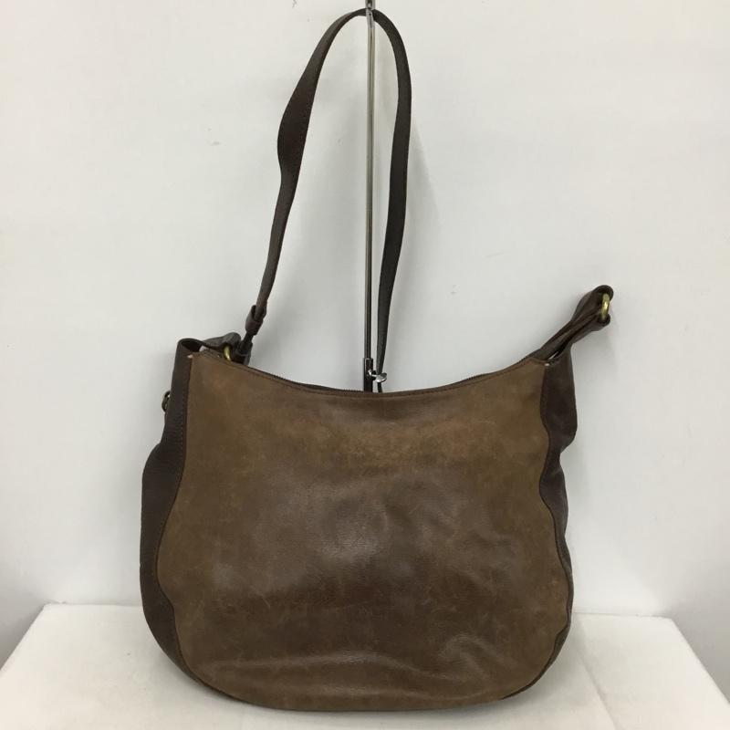 ゲンテン genten ショルダーバッグ ショルダーバッグ レザー ロゴ、文字 茶 / ブラウン /  レディース USED 古着 中古 10149259