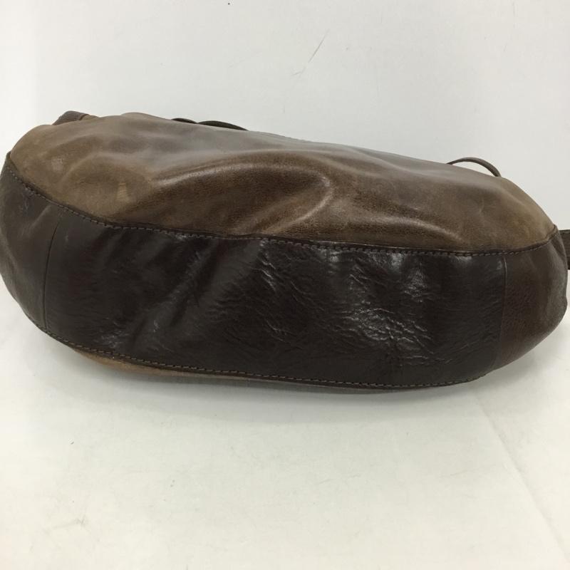 ゲンテン genten ショルダーバッグ ショルダーバッグ レザー ロゴ、文字 茶 / ブラウン /  レディース USED 古着 中古 10149259