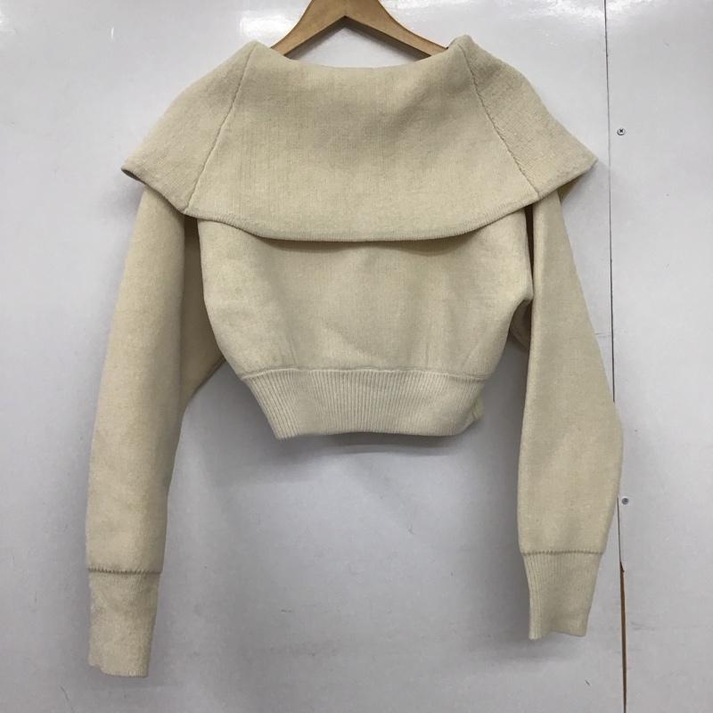 ダズリン dazzlin ニット、セーター 長袖 022352600801-01 オーバーカラーZIPニットトップス ハーフジップ タグ付き FREE 無地 アイボリー / アイボリー /  レディース USED 古着 中古 10149267