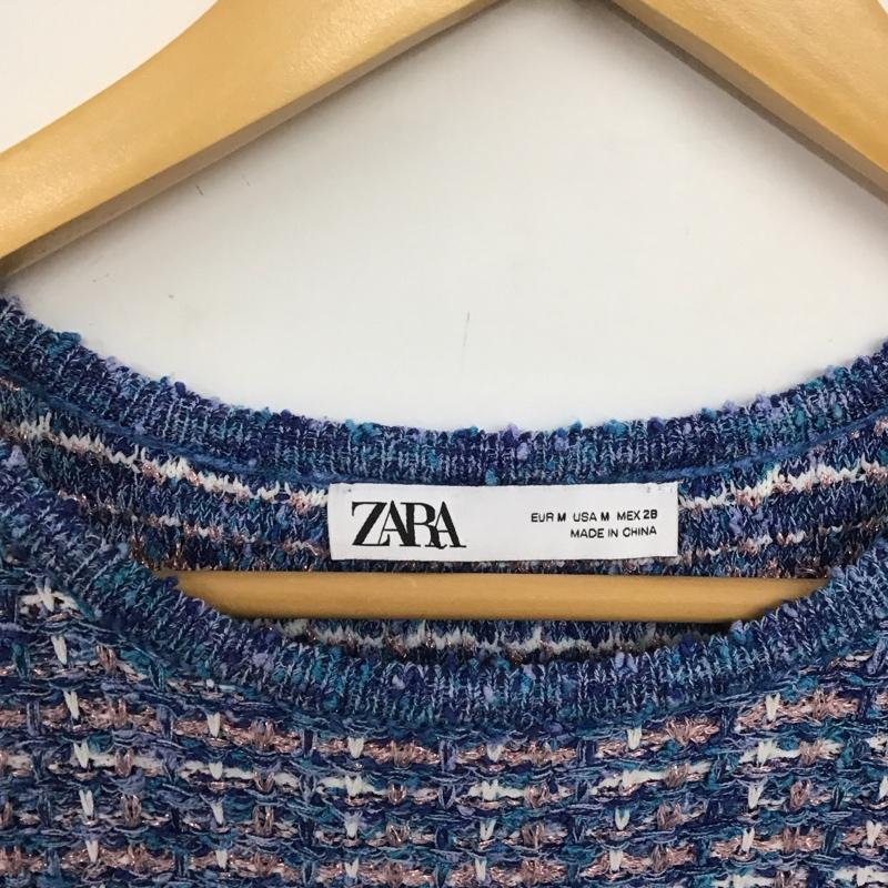 ザラ ZARA ベスト ベスト プルオーバー M 無地 青 / ブルー /  レディース USED 古着 中古 10149277
