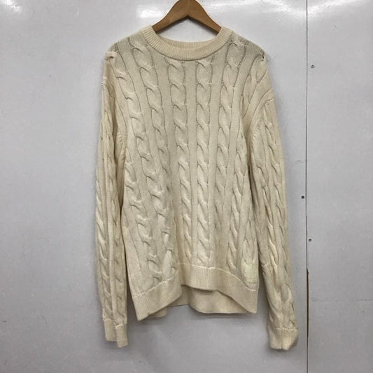 カーハート Carhartt ニット、セーター 長袖 長袖ニットカットソー クルーネック セーター M 総柄 アイボリー / アイボリー /  メンズ USED 古着 中古 10149281