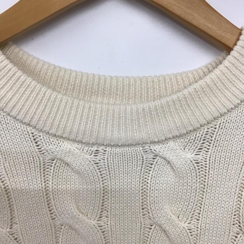 カーハート Carhartt ニット、セーター 長袖 長袖ニットカットソー クルーネック セーター M 総柄 アイボリー / アイボリー /  メンズ USED 古着 中古 10149281