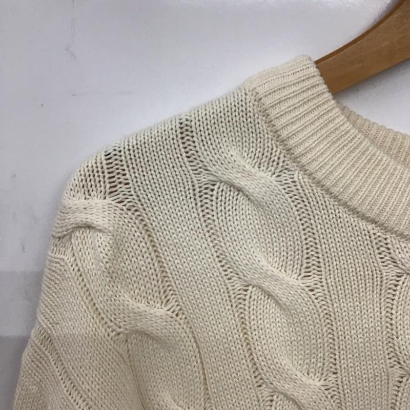 カーハート Carhartt ニット、セーター 長袖 長袖ニットカットソー クルーネック セーター M 総柄 アイボリー / アイボリー /  メンズ USED 古着 中古 10149281