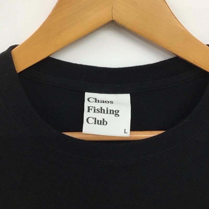 カオス フィッシング クラブ Chaos Fishing Club カットソー 長袖 長袖カットソー プリントカットソー クルーネック 5 ロゴ、文字 黒 / ブラック /  メンズ USED 古着 中古 10149282