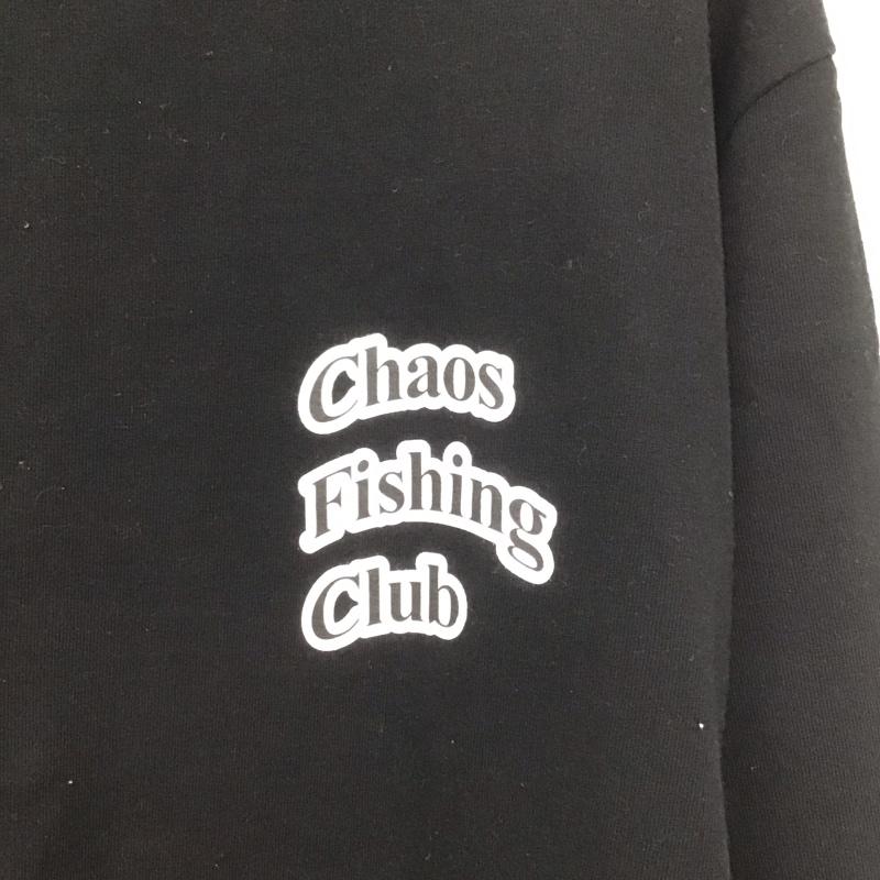カオス フィッシング クラブ Chaos Fishing Club カットソー 長袖 長袖カットソー プリントカットソー クルーネック 5 ロゴ、文字 黒 / ブラック /  メンズ USED 古着 中古 10149282