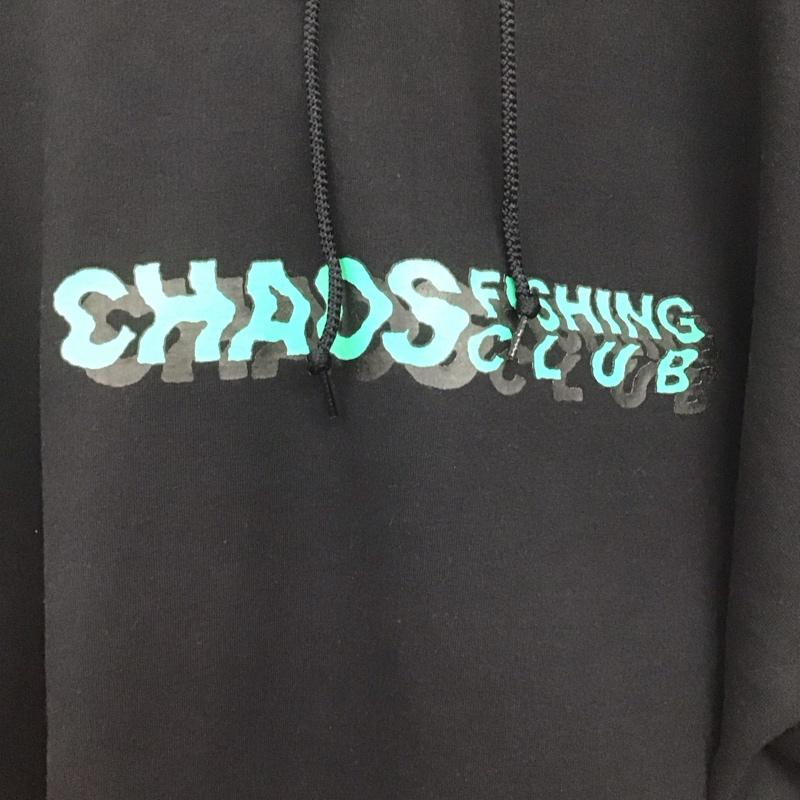 カオス フィッシング クラブ Chaos Fishing Club パーカー 長袖 長袖パーカー プルオーバーパーカー スウェット XL ロゴ、文字 黒 / ブラック /  メンズ USED 古着 中古 10149283