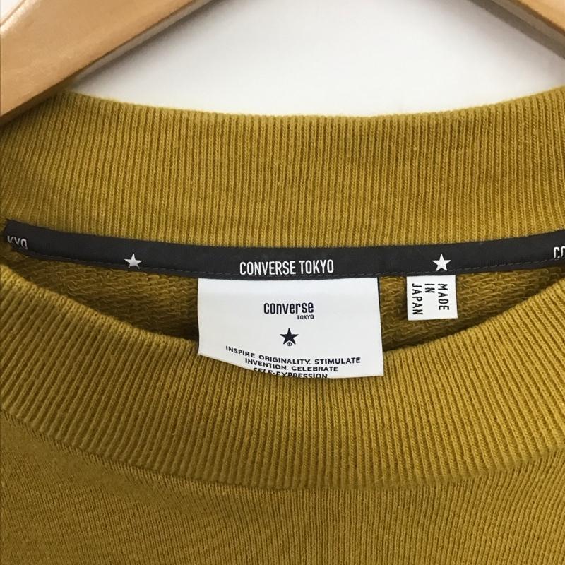 コンバース CONVERSE トレーナー 長袖 長袖トレーナー スウェット クルーネック プルオーバー 3 ロゴ、文字 マスタード / マスタード /  メンズ USED 古着 中古 10149286