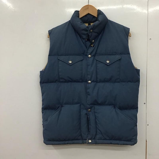 ザノースフェイス THE NORTH FACE ベスト ベスト ダウンベスト フロントボタン アウター M 無地 青 / ブルー /  メンズ USED 古着 中古 10149296