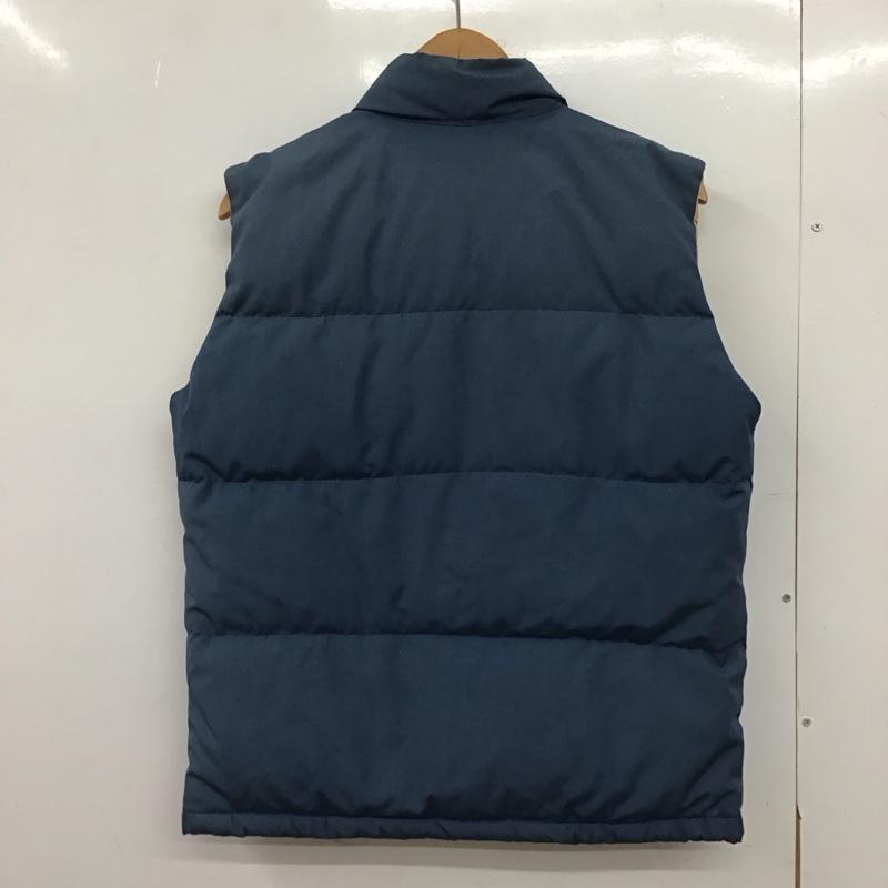 ザノースフェイス THE NORTH FACE ベスト ベスト ダウンベスト フロントボタン アウター M 無地 青 / ブルー /  メンズ USED 古着 中古 10149296